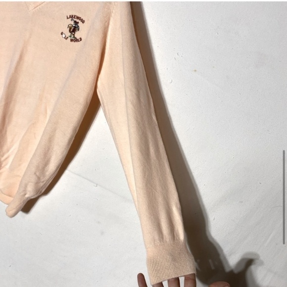 Vintage Lady Phoenix Sportswear Orange Lakewood Golf World V Neck Sweater M - Picture 8 of 11